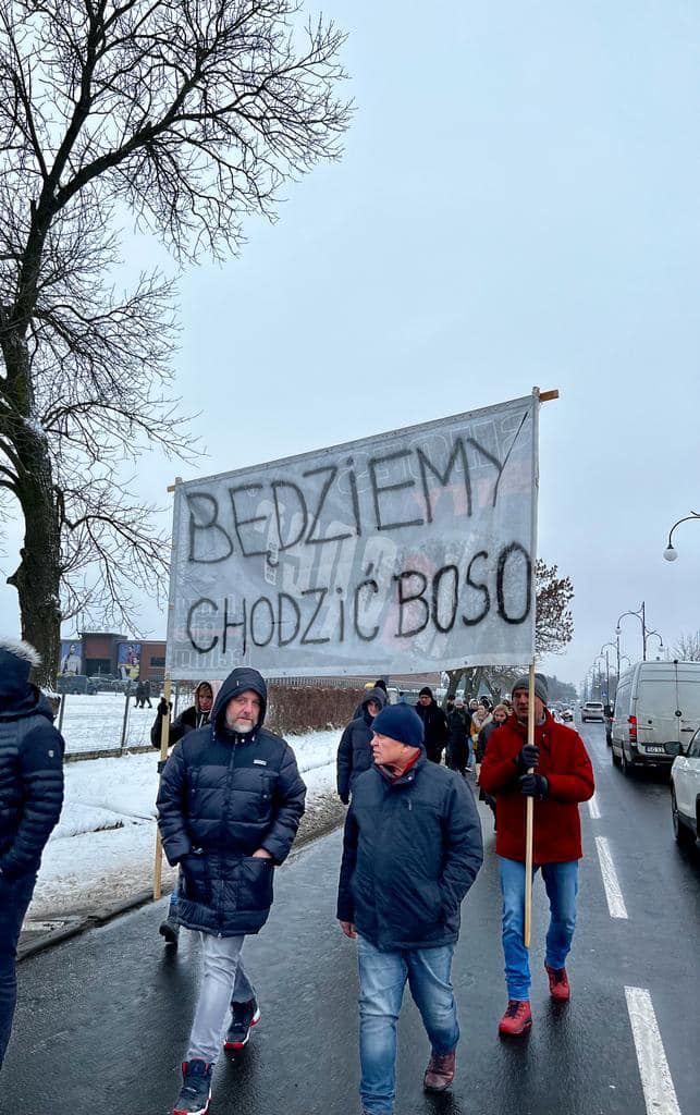 protest branży obuwniczej w Rzgowie